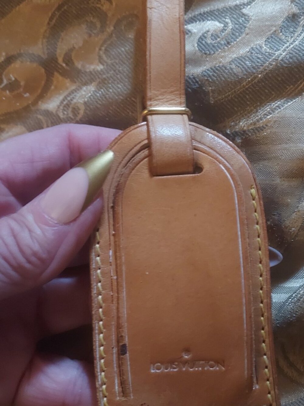 Louis Vuitton leather Vachetta ID BAG LUGGAGE Tag